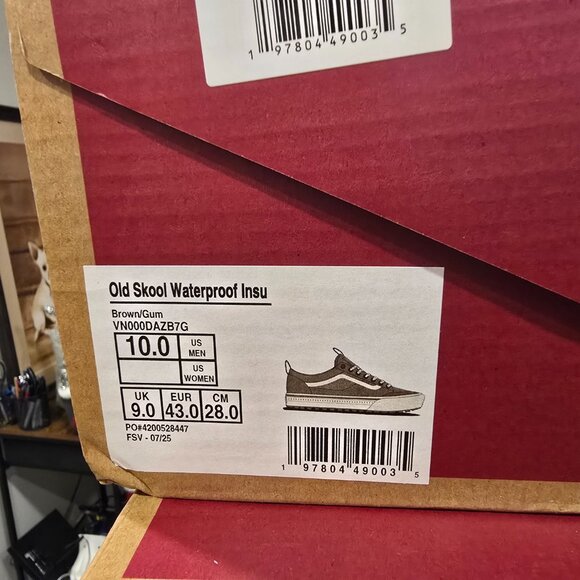 Vans MTE Old Skool Waterproof Insulated Sneakers Shoes Brown VN000DAZB7G US 10 - Picture 11 of 11